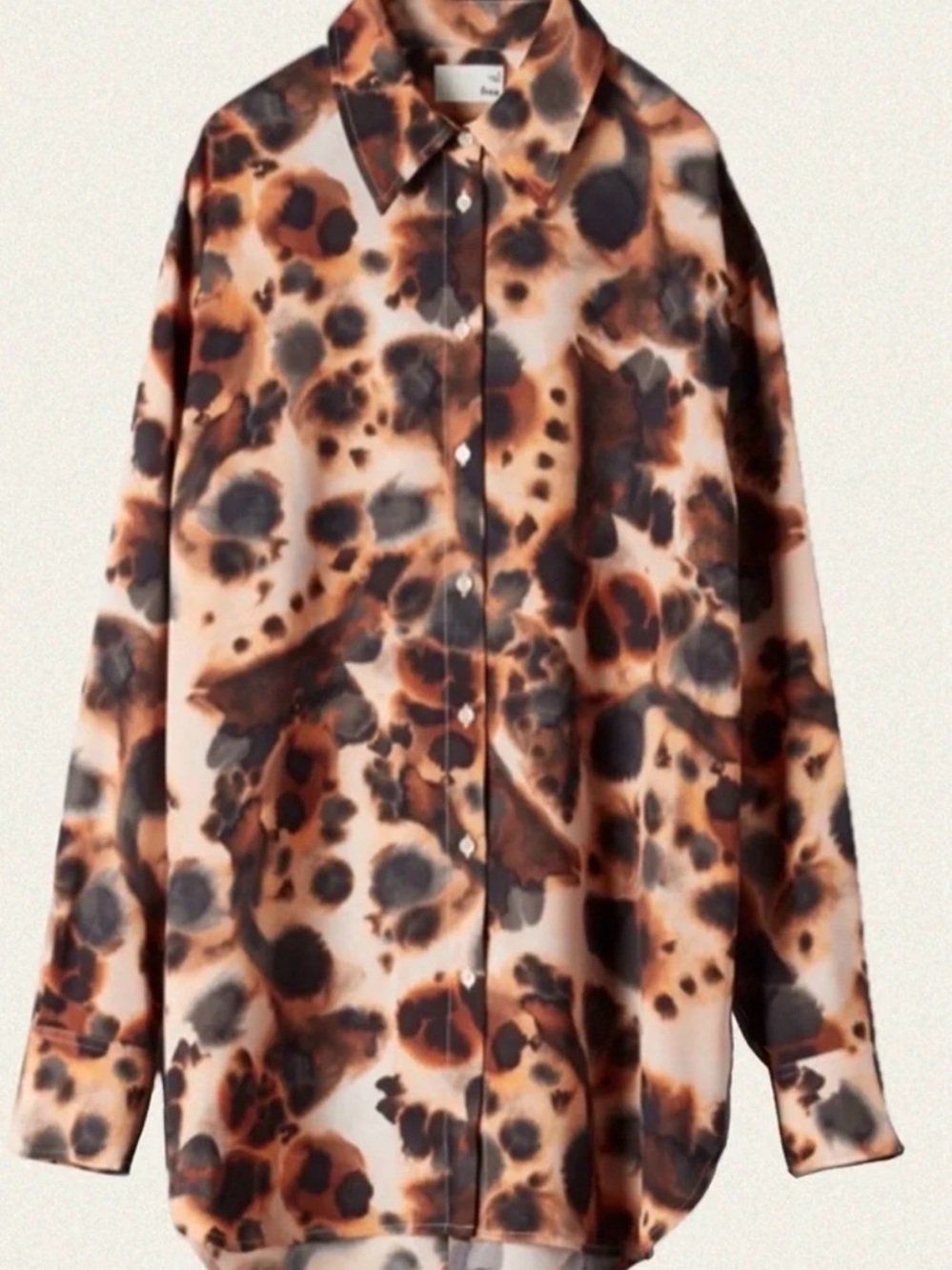 ARITZIA Wilfred Free, Brinley blouse, Orange & Black Abstract Spots